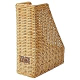 Büroschreibtisch Zeitschriftensammler aus handgefertigtem Rattan-Papierhalter A4 Größe & amerikanische Briefgröße 22x28cm Pap