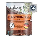 colourPlus® Holzschutzlasur (750ml, Kiefer) seidenglänzende Holzlasur Außen- Holz Grundierung - Holz Lasur - Holzlasur Aussen - Made in Germany