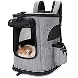 AYIYUN Hunderucksack Katzenrucksack für Katzen und Hunde,Faltbare Haustier Rucksack für Hunde Wandern Bis 7kg mit Innerer Sicherheitsleine für Katzen Wandern Outdoor R