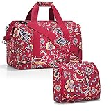 reisenthel Allrounder L mit toiletbag XL und wahlweise mit extra Zugabe Reisetasche Waschtasche (Paisley Ruby)