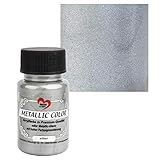 Ideen mit Herz Metallic Color | Metallic-Farbe | hochwertige Acrylfarbe in Premium-Qualität mit edlem Metallic-Glanz und hoher Farbpigmentierung | 50 ml (Silber)