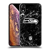 Head Case Designs Offiziell Zugelassen NFL Marmor Seattle Seahawks Artwork Soft Gel Handyhülle Hülle Huelle kompatibel mit Apple iPhone XR