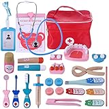 HYZH Medizinisches Spielzeug, Doktor Spielset Rollenspiel, Kinder Arzt Pretend Play Holz Simulation Medical Kit Spielzeug