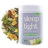 DrinkTea Sleep Tight Gute Nacht Tee | natürlich süß | loser funktionaler Bio Kräuter-Tee | Apfel-Vanille | Hanf, Hopfen, Baldrian | beruhigender Schlaf-Tee | sleep well tea (60g)