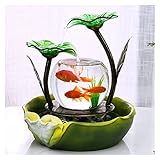 Xu Yuan Jia-Shop Zimmerbrunnen Tabletop-Brunnen-Wasser-Funktion fügt heitere Sound für Zuhause oder Büro hinzu - Entspannende Desktop-Dekor 12 Zoll Brunnen Wasserfall mit Pumpe (Color : B)