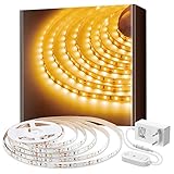 Govee LED Strip 5m Warmweiss 3000K LED Lichtband LED Streifen 300 LEDs warmweiß dimmbar für Spiegel Deko Party Küche Warmweiß