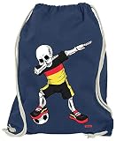HARIZ Turnbeutel Fussball Dab Skelett Deutschland Land Trikot Plus Geschenkkarten Navy Blau One S