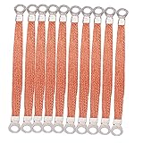 10 x Kupfer-ummantelte Aluminium-Munddrähte/6 x quadratisch; Länge 300 mm; Breite 12 mm; Lochabstand: 8