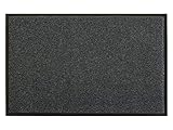 Schmutzfangmatte Fußmatte GREEN & CLEAN – 60x80 cm, Anthrazit, Maschinenwaschbare, Rutschfeste Sauberlaufmatte, Eingangsmatte Haustür Innen & Außen, Türvorleger aus Recyceltem M