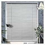 AY-CURTAIN LXLIGHTS Aluminium Jalousien, Ohne Bohren Bad Küche Wasserdicht Sichtschutz, Passgenau Blendschutz Blind für Hotel Krankenhaus, Anpassbar (Color : White, Size : (WxH) 120cmx120cm)