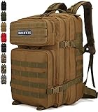 Doshwin 40L Taktischer Militär Rucksack Großer Armee Molle Assault Pack für Wandern Reisen Trekking Camping (Khaki)