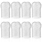 EFUTURETIME Rinnensieb Fallrohrschutz Aluminium-Filtergitter (8 Stück), Dachrinnenschutz Laub Verschmutzung Moos Regenrohrschutz für D