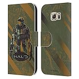 Head Case Designs Offiziell Offizielle Xbox Game Studios Halo Infinite Hoffnung 20er Jahrestag Leder Brieftaschen Handyhülle Hülle Huelle kompatibel mit Samsung Galaxy S6