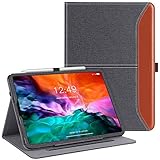 ZtotopCase Hülle für Neu iPad Pro 12.9 Inch 2020(4. Generation),Premium Leder mit Ständer,Kartensteckplatz,Auto Schlaf/Aufwach Funktion,Mehrfachwinkel für iPad Pro 4. Generation, Denim Schw