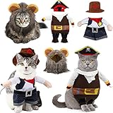 3 Stücke Haustier Hund Katze Halloween Kostüm katzenkostüm katzen kleidung löwenmähne hund katzen klamotten für Klein Hundekatzen Welpen Haustier Party Hallow