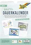 folia 2313 - Dauerkalender mit Spiralbindung, Bastelkalender, DIN A4, weiß - zum Selbstg