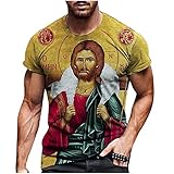 Herren-T-Shirt, Kreuzdruck, Rundhalsausschnitt, kurze Ärmel, Street-Trend, Gentleman, warm, Poloshirt, Rugby-Shirts, Patchwork-Tops, Größe S-XXXXXXXL, Orange 1, XXL