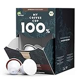 My Coffee Cup – MEGA BOX ESPRESSO FORTISSIMO – BIO-KAFFEE I 100 Kaffeekapseln für Nespresso®³-Kapselmaschinen I 100% industriell kompostierbare Kaffeekapseln – 0% Alu I Nachhaltige Kaffeekap