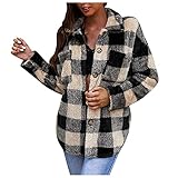 Uomitaff Damen Winterjacke, Dicke Winterjacke und Dicker Wind Warme Sportjacke Windjacke Outdoorjacke Softshelljacke Damen Pullover Oversize Langarmshirt Casual Sweatshirt Tunika Langarm Top