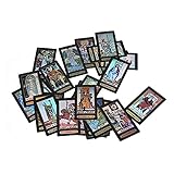 MARYYUN Holografisches leuchtendes leuchtendes Tarot-Tarot-Zukunftserzähl-Trick-Deck 78 Karten Ori Rider Waite T