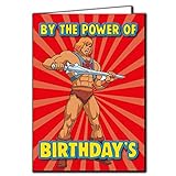 Geburtstagskarte, Motiv: He Man – von The Power of Birthday – Geburtstagskarte, Comedy, UK, lustig, TV-Show IN131