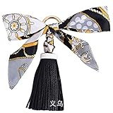YYHMKB 16CM Geschenkbox Seidenschal Band Schleife Quaste Schlüsselanhänger Mädchen Mode Allgleiches Tasche Anhänger Anhäng