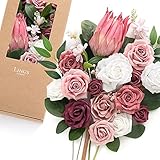 Ling's moment Künstliche Blumen Box Set für DIY Hochzeitssträuße, Tafelaufsätze, Arrangements, Party, Babyparty, Heimdekoration, Garten, Shabby B