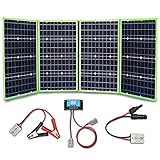 XINPUGUANG 200w 12v faltbares Solarpanel kit Solarladegerät 4 x 50 watt Solarmodul zum Campen, Wandern, 12 Volt Outdoor-Freizeitbatterieladen (200)
