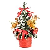 RVTYR Weihnachtsbaum Home Dekorationen Mini Künstliche Baum Weihnachten Dekorationen Home Interessante Weihnachtsdekorationen bereichern Ihre deko Weihnachten (Color : Red, Size : 20cm)