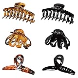 6 Pcs Haarklammer Groß Rutschfest Haarnadel Damen Elegant Kunststoff Haarspangen Klaue Clips für Partys und B