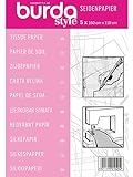 Burda Style Seidenpapier | Schneider Papier | Halbtransparent zum Abpausen | 5 Blatt 110 x 150 cm - Rosa, Einheitsgröß