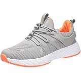 KEENPACE Neutral Laufschuhe Turnschuhe Herren Damen Leichte Atmungsaktiv Sportschuhe Sneaker Outdoor Schuhe für Fitness Jogging Dämpfung rutschfest Bequeme grau 42