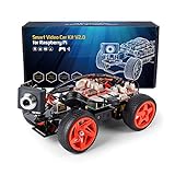 SUNFOUNDER Smart Video Car Kit V2.0 für Raspberry Pi 4 Model B 3B+ 3B 2B Roboter Bausatz mit Graphical Visual Programming Language, Remote Control, Elektronik Auto Robot Spielzeug