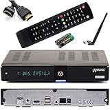 [ Test 2X SEHR GUT *] ANADOL IZYBOX 4K UHD Sat-Receiver 2160P - USB PVR Aufnahmefunktion, Multistream, 2X USB, Astra vorinstalliert, Timeshift, Internet-Radio, HDR + HDMI Kabel + USB WiFi Stick