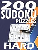 200 Sudoku Puzzles Hard: Sudoku Puzzles Hard For Teen and Adults. Large print 8.5 X 11. Gift for Sudoku Lovers. Volume 2