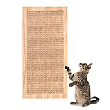 Kratzbrett für Katzen Sisal Scratching Pad Katzenspielzeug mit Katzenminze Wandschutz Sisalbrett Kantschutz Eckenschutz Kratzecke Natürliche Bambushalterung