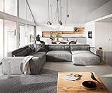 DELIFE Wohnlandschaft Sirpio XL Mikrofaser Taupe 360x260