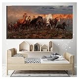 5D DIY Diamant Malerei Vollbohrer Kits Landschaftspferderennen 40x80cm Erwachsene Große Größe Diamond Painting Bilder Set Diamant Malen nach Zahlen Strass Kreuzstich Stickerei Home Wand D
