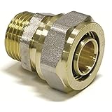Pipetec Schraubfitting, Schraub-Übergang Außengewinde 16x2 - 1/2', SFUA1604, DVGW Schraubfitting