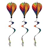Hellery 3Pcs Heißluft Ballon Wind Windsock Garten Lwan Im Freienspielzeug Dekor Windmü