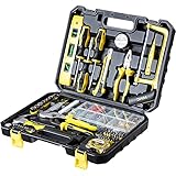 WMC TOOLS Werkzeug Set Werkzeugkoffer 700 teilig mit Bit Set Werkzeugset Haushalt Werkzeuge Set basic Steckschlüsselsatz Hammer Zange Maßband Säg