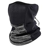 chiwanji Winterwinddichte Ski Gesichtsmaske, Thermalmotorrad Nackenwärmer - Dunkelg