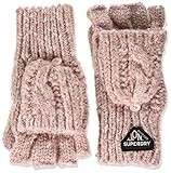 Superdry Damen Gracie Cable Glove Winter-Handschuhe, Candy Pink Tweed, Einheitsgröß