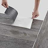 neu.holz Bodenbelag Selbstklebend ca. 1 m² 'Grey Alaska Oak' Vinyl Laminat 7 rutschfeste Dekor-Dielen für Fußbodenheizung