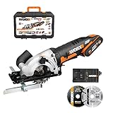 WORX 20V Akku Handkreissäge WX527.1, Powershare, 2,0Ah, 85mm, Schnitttiefe 27 mm, schnelleTiefeneinstellung, 18V