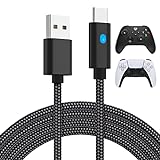 FASTSNAIL 3M/ 10ft USB Kabel kompatibel mit Xbox Series Controller, Ladekabel kompatibel mit PS5 Controller, Kabel kompatibel mit Nintendo Switch, USB 2.0 Typ C-Schnellladekabel mit LED