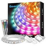 Govee LED Strip 5m, Wasserdicht, RGB LED Streifen, Farbwechsel, LED Lichterkette Band Leiste mit IR Fernbedienung, für Haus, Party, TV, Bar, Schlafzimmer, Dek