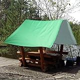 Socobeta Outdoor-Schaukel-Überdachung, wasserdichte Planen-Markise 190t Polyester-TAFT-Silber-beschichtetes Gewebe für Patio-Einfahrt oder Anderen Außenbereich 100% nagelneu(Grün)