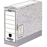 Fellowes R-Kive System Ablagebox Archivschachtel A4, 20 Stück 105mm, weiß/g