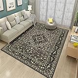 EUYXCRV Böhmischer Wohnzimmer Retro-Teppich, rutschfeste Couchtisch Kissen Sofa Decke Haushaltseingang Fußmatte 140 x 200